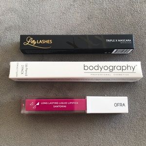Liquid Lipstick, 2 Lip Pencils, Mascara Bundle
